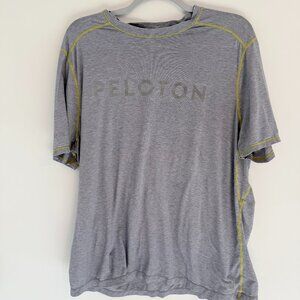 🔥 Peloton Solfire Performance Tee – Gray w/ Lime Stitching 🔥